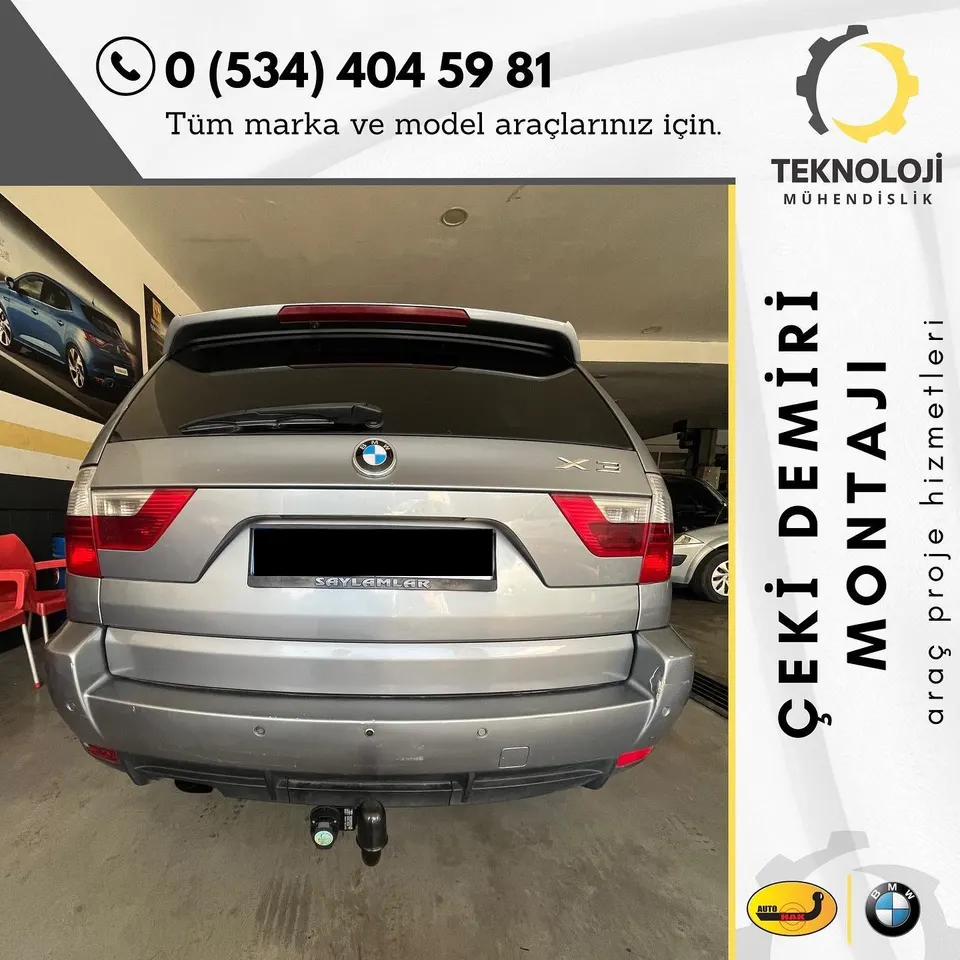 BMW X3 çeki demiri montajı 1