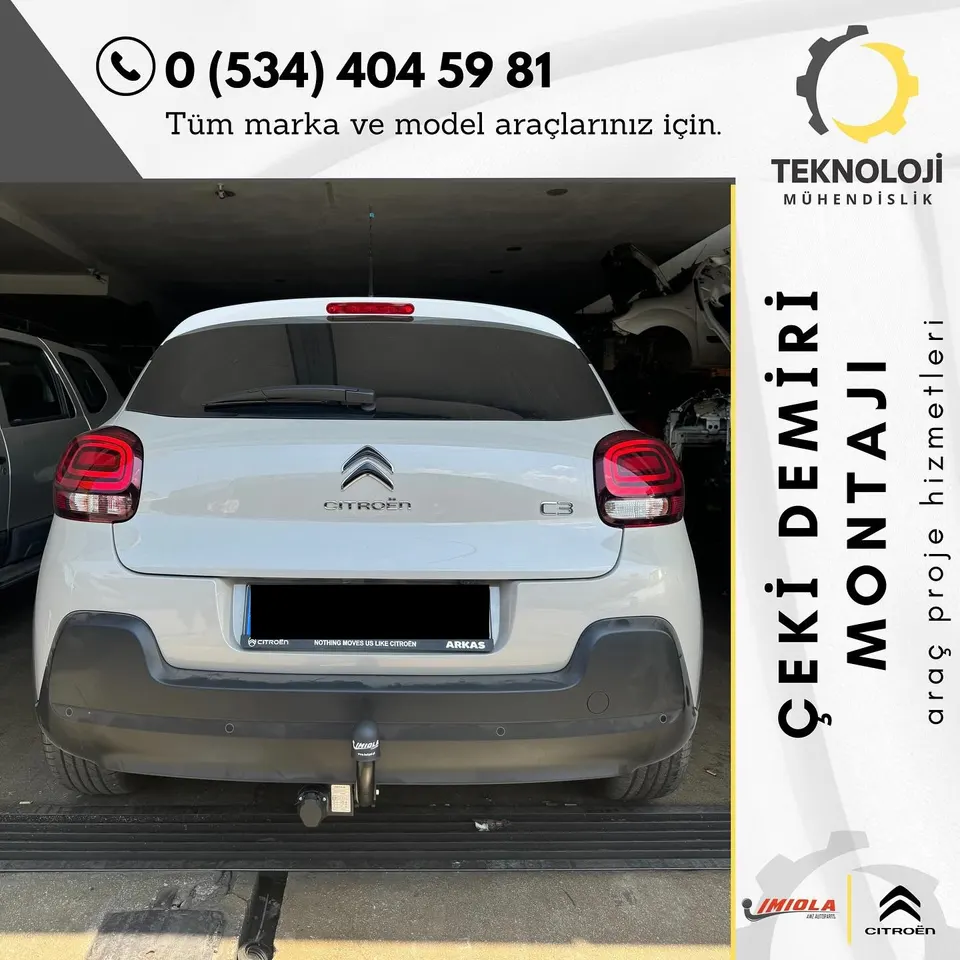 Citroen C3 çeki demiri montajı 1