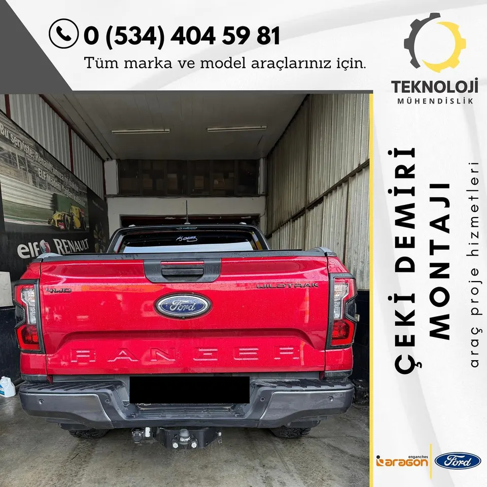 Ford Ranger çeki demiri montajı 2