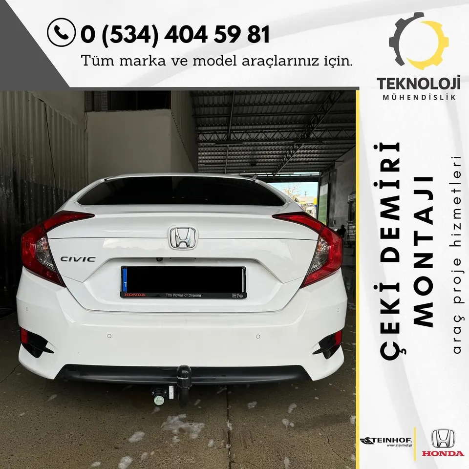 Honda Civic çeki demiri montajı 1