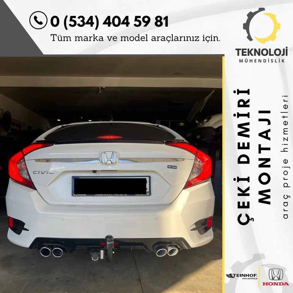 Honda Civic çeki demiri montajı 3