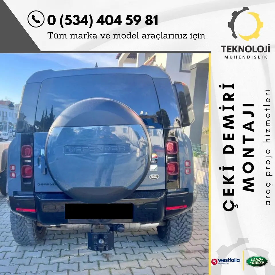 Landrover Defender çeki demiri montajı 1