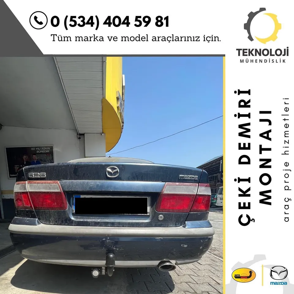 Mazda 626 çeki demiri montajı 1