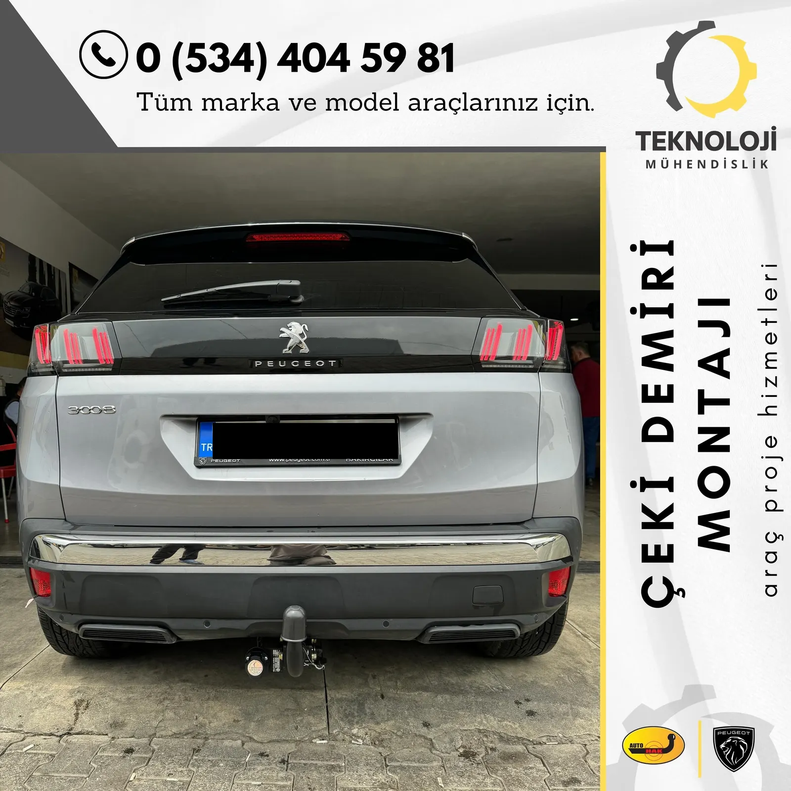 Peugeot 3008 çeki demiri montajı 1