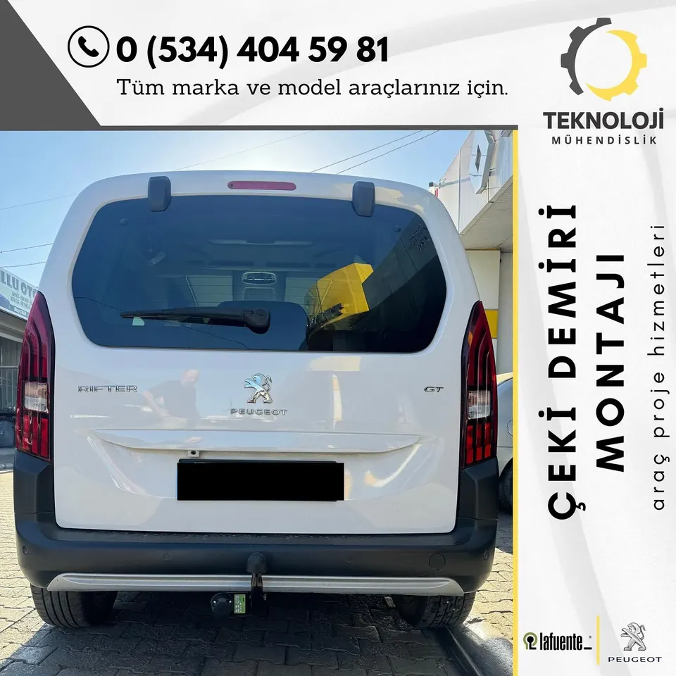Peugeot Rifter çeki demiri montajı 1