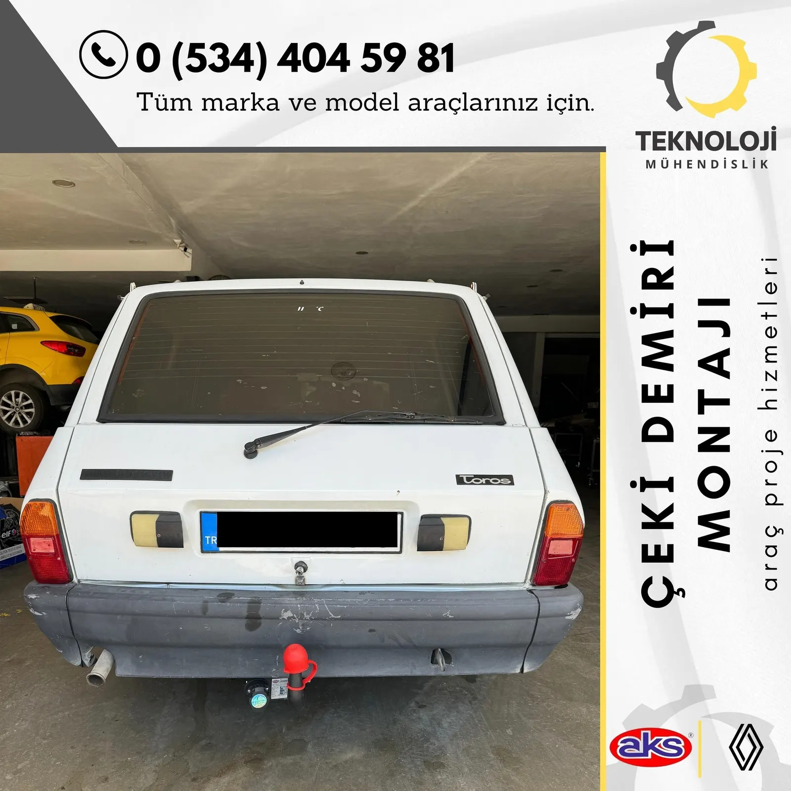 Renault 12 çeki demiri montajı 2