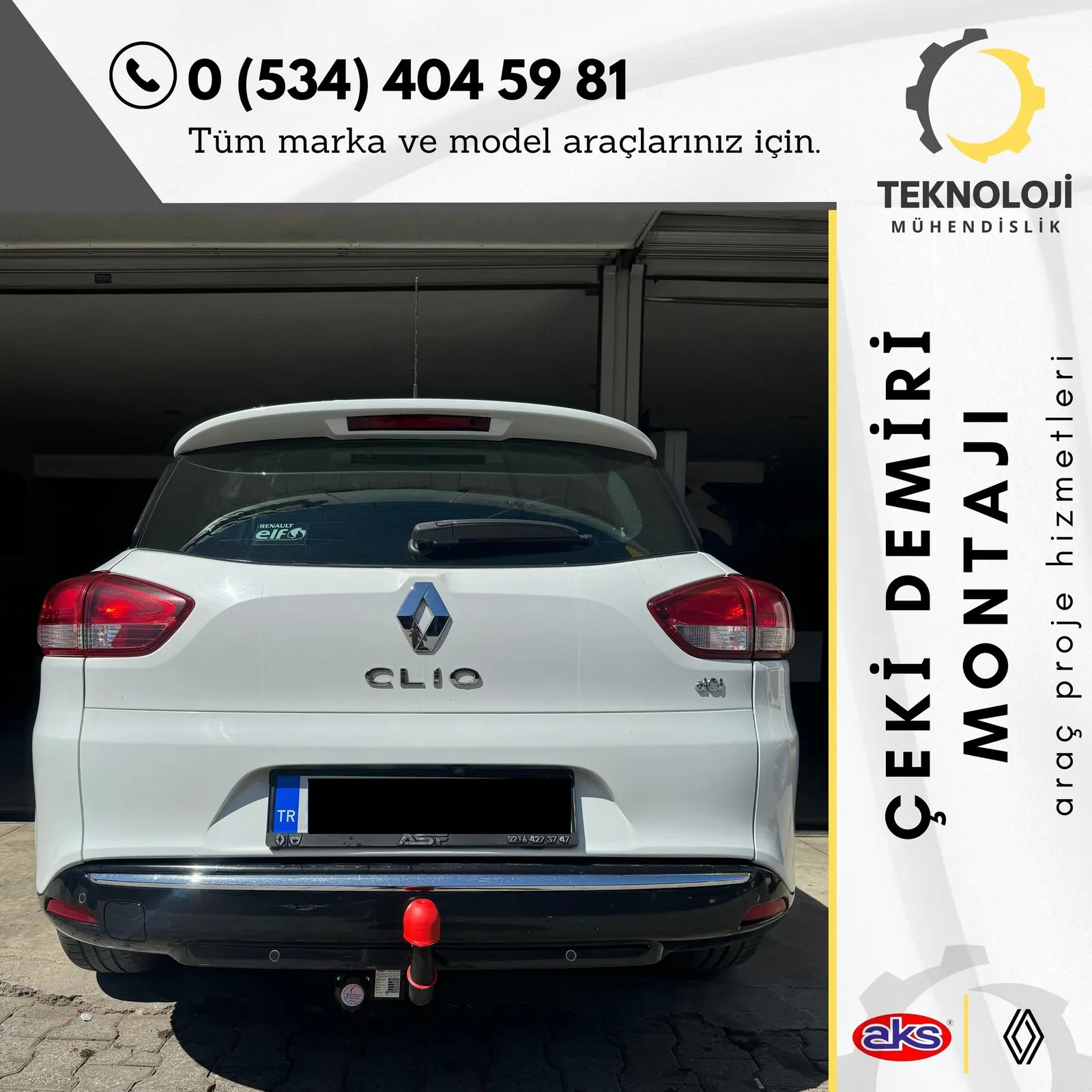 Renault Clio çeki demiri montajı 3