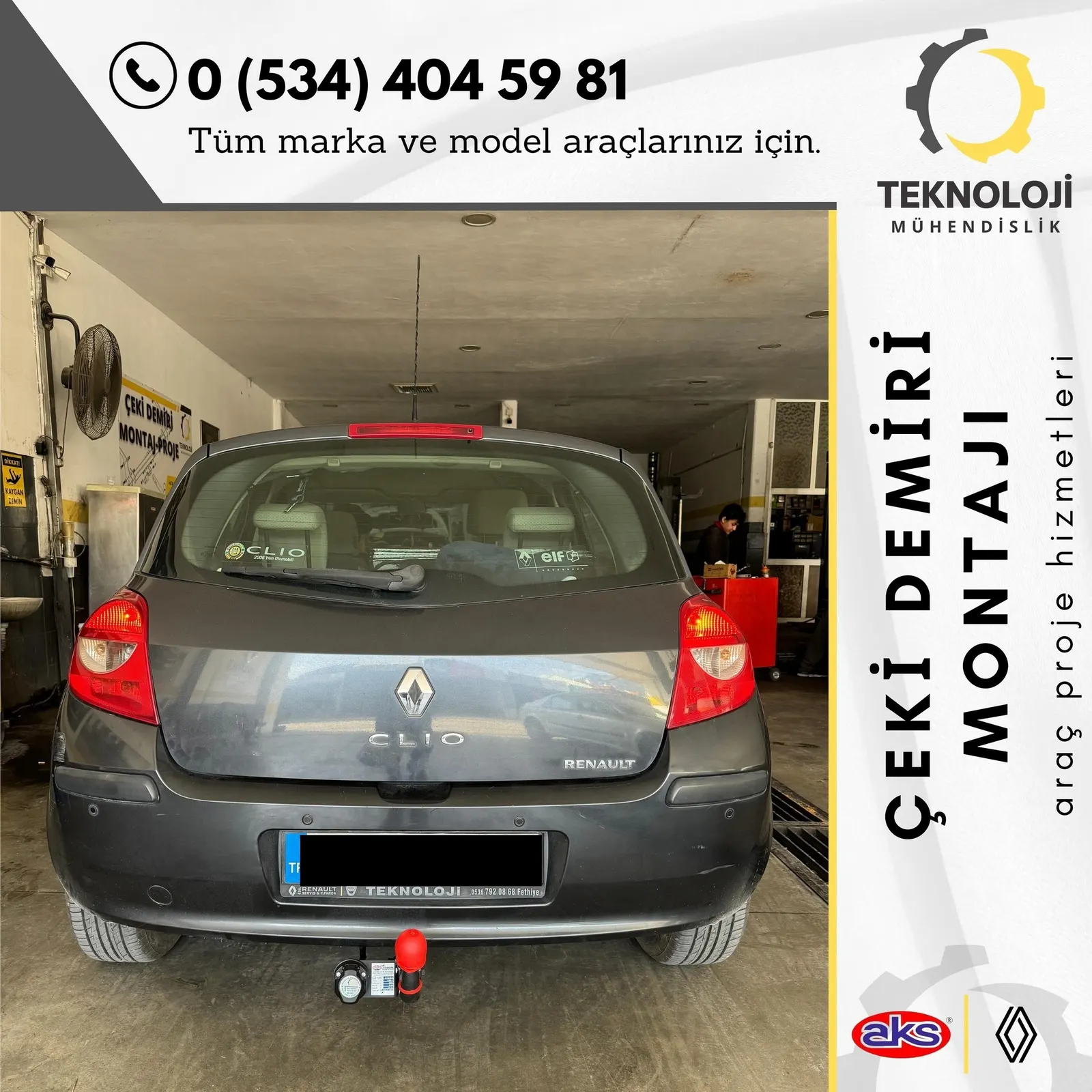 Renault Clio çeki demiri montajı 5