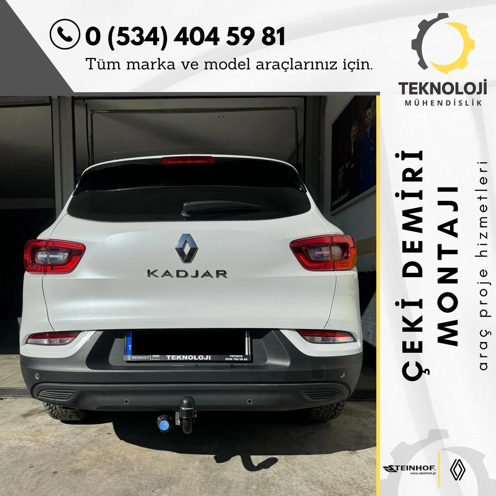 Renault Kadjar çeki demiri montajı 1
