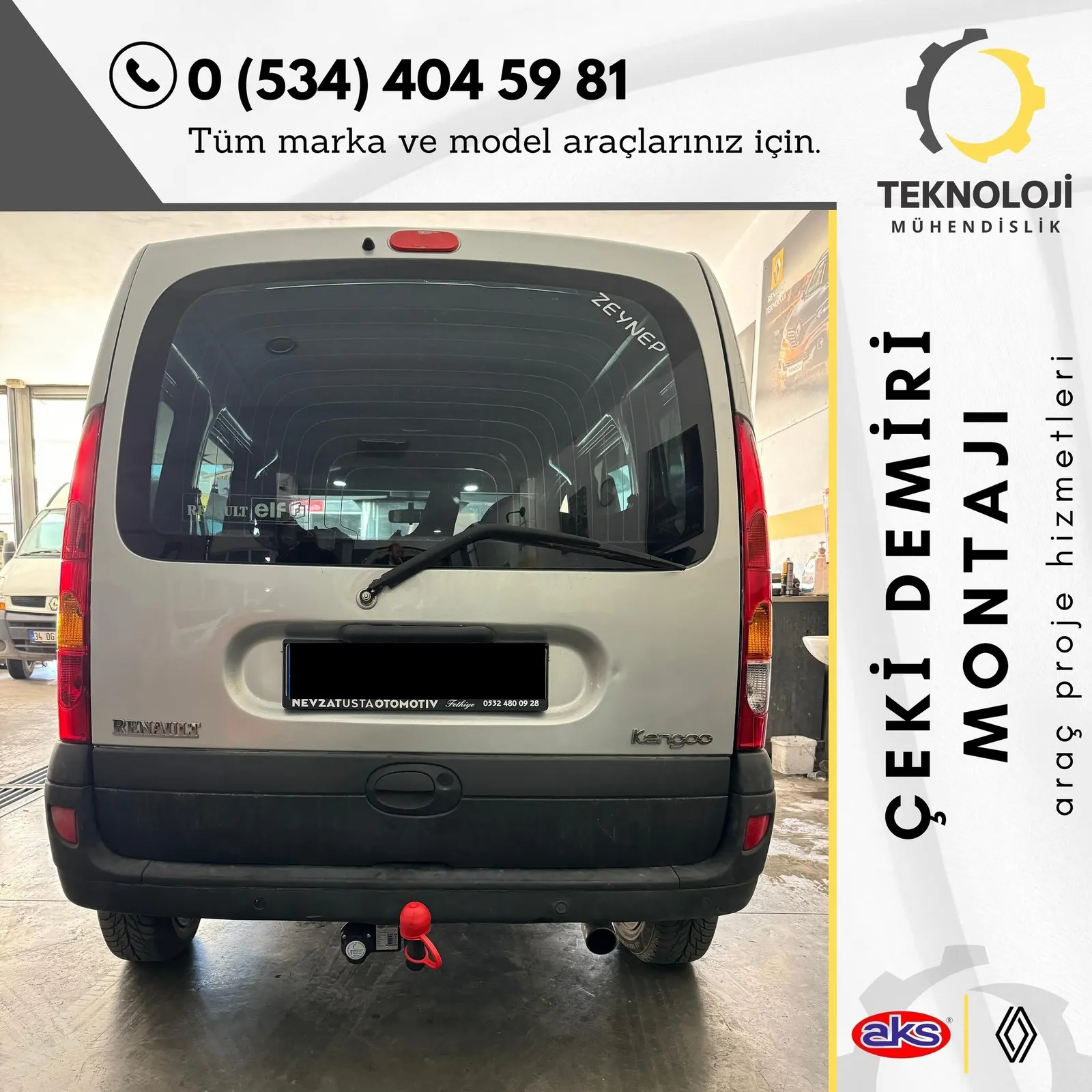 Renault Kangoo çeki demiri montajı 8