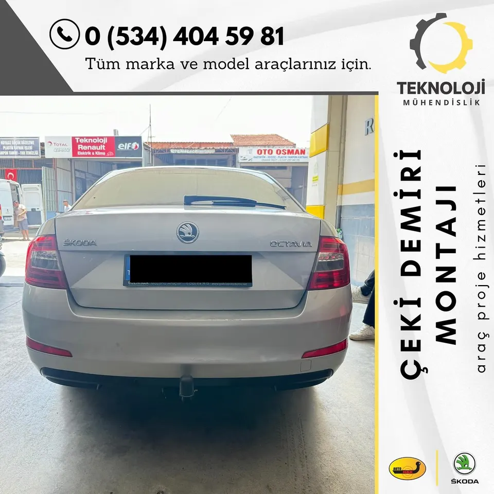 Skoda Octavia çeki demiri montajı 1