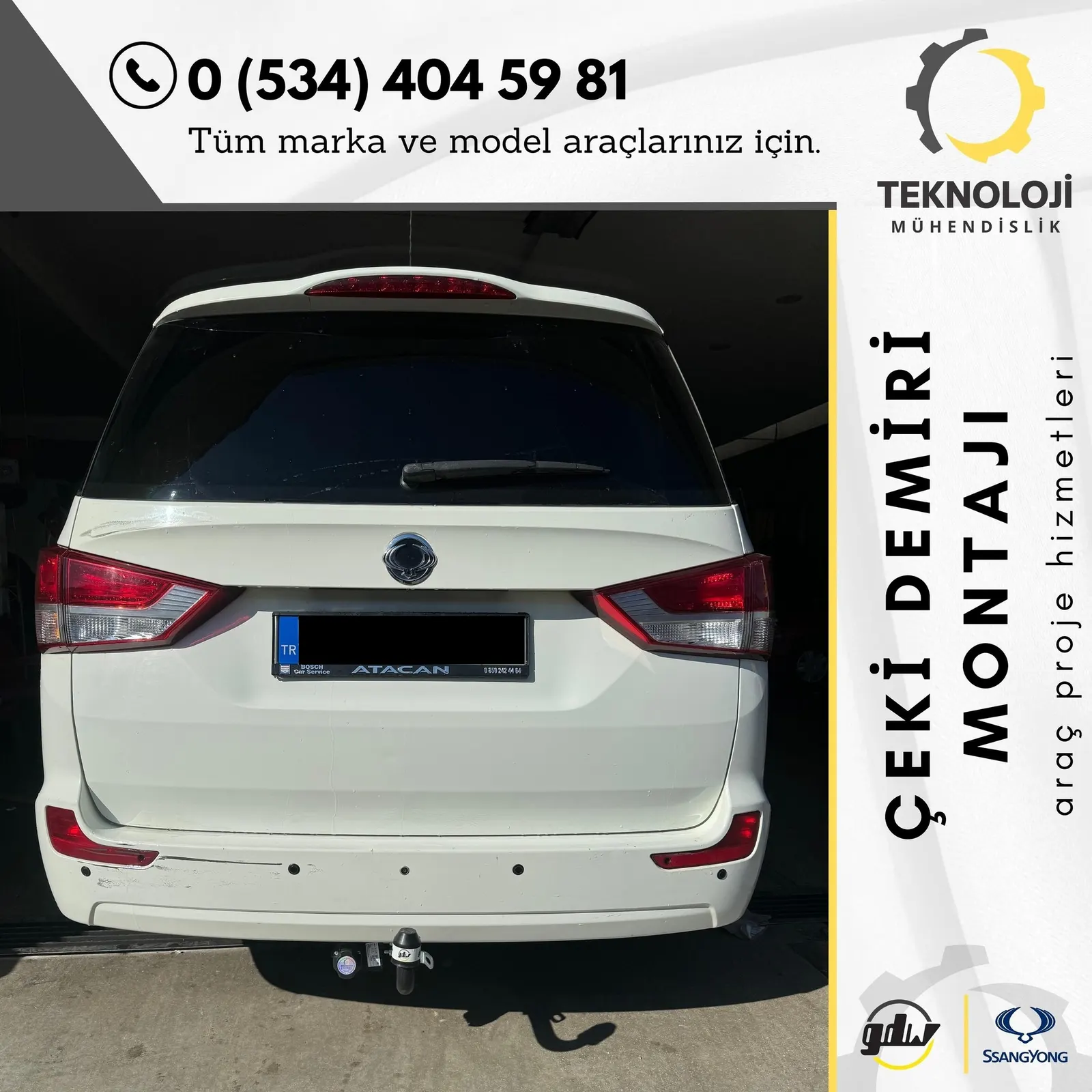 Ssangyong Rodius çeki demiri montajı 1