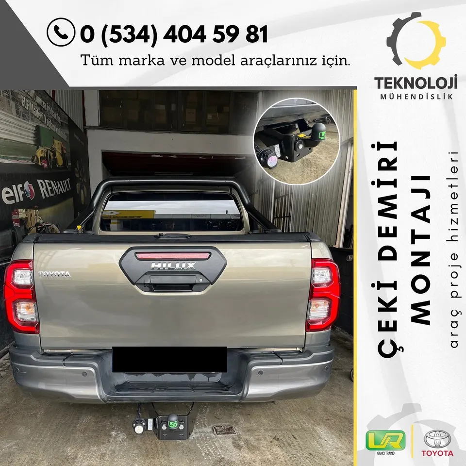 Toyota Hilux çeki demiri montajı 1