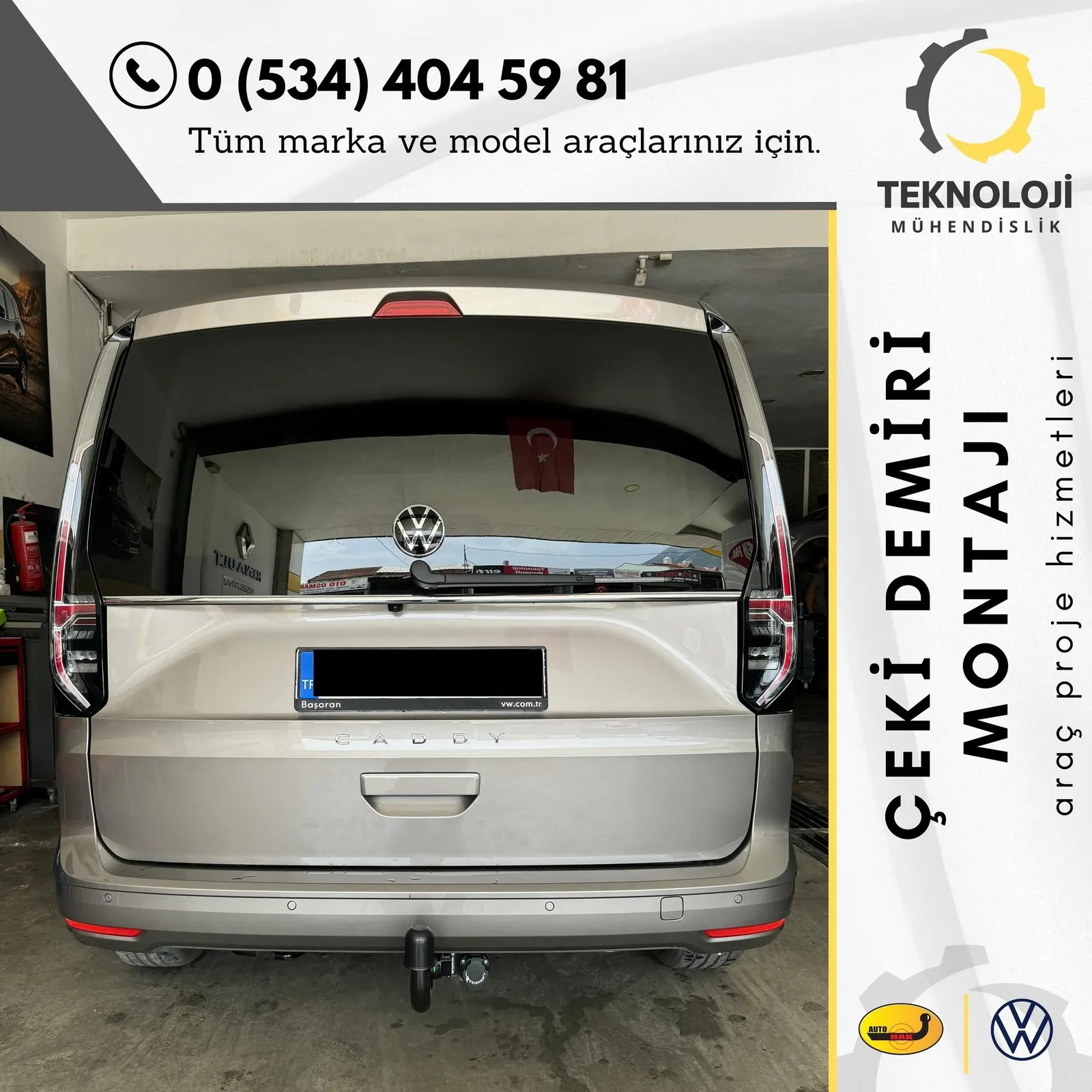 Volkswagen Caddy çeki demiri montajı 2